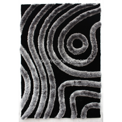 Tapis Shaggy polyester avec Design 3D